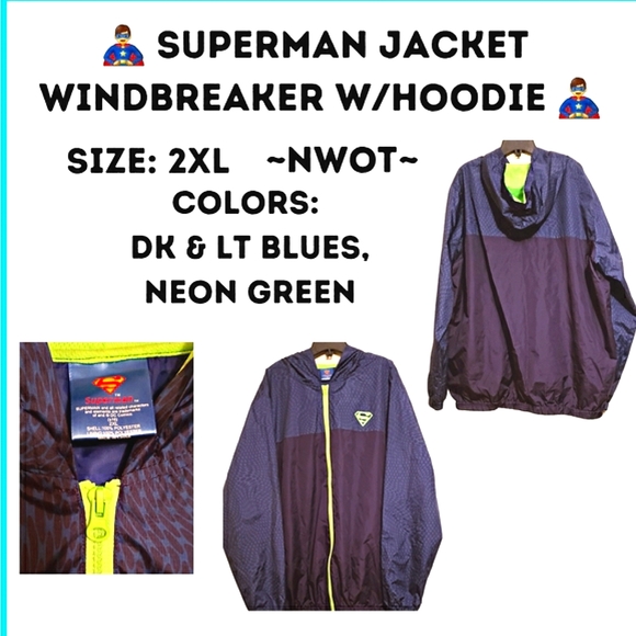 🔥SUPERMAN WINDBREAKER - Picture 1 of 4